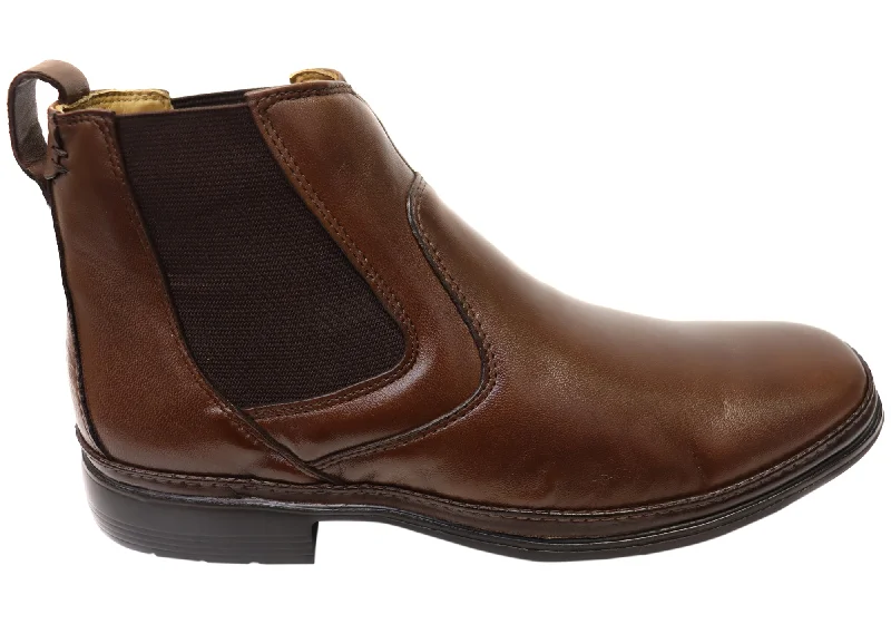 Men's Trendy Shoes Savelli Liam Mens Comfort Leather Chelsea Dress Boots Made In Brazil
