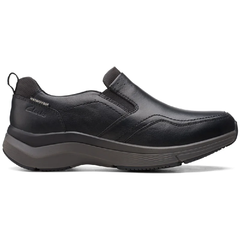 Huge Savings On Trendy Shoes Clarks Wave2.0 Edge Black Waterproof Leather (Men's)