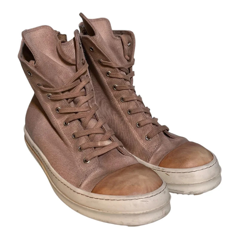Men's Reinforced Sole Shoes Rick Owens/Hi-Sneakers/EU 43/Cotton/PNK/