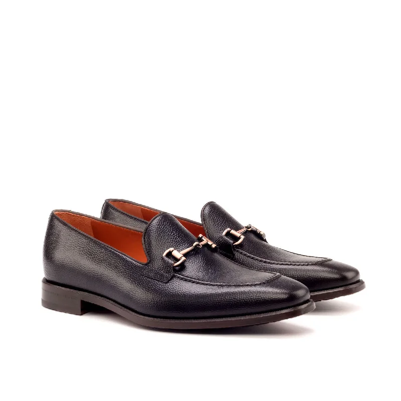 Men's Casual Boots DapperFam Luciano in Dark Brown Men's Italian Leather & Italian Pebble Grain Leather Loafer
