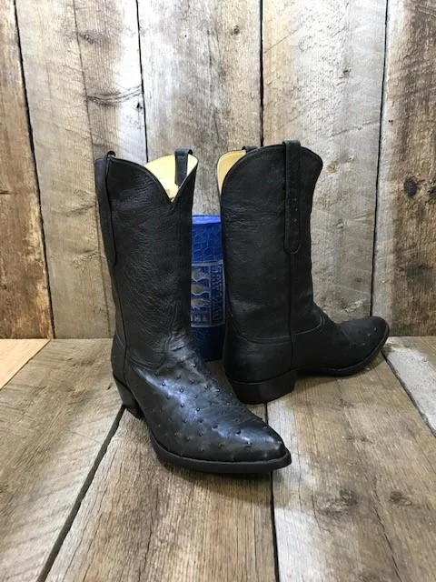 Men's Comfortable Shoes Black  Ostrich Tres Outlaws Men's Classic Boot 4121