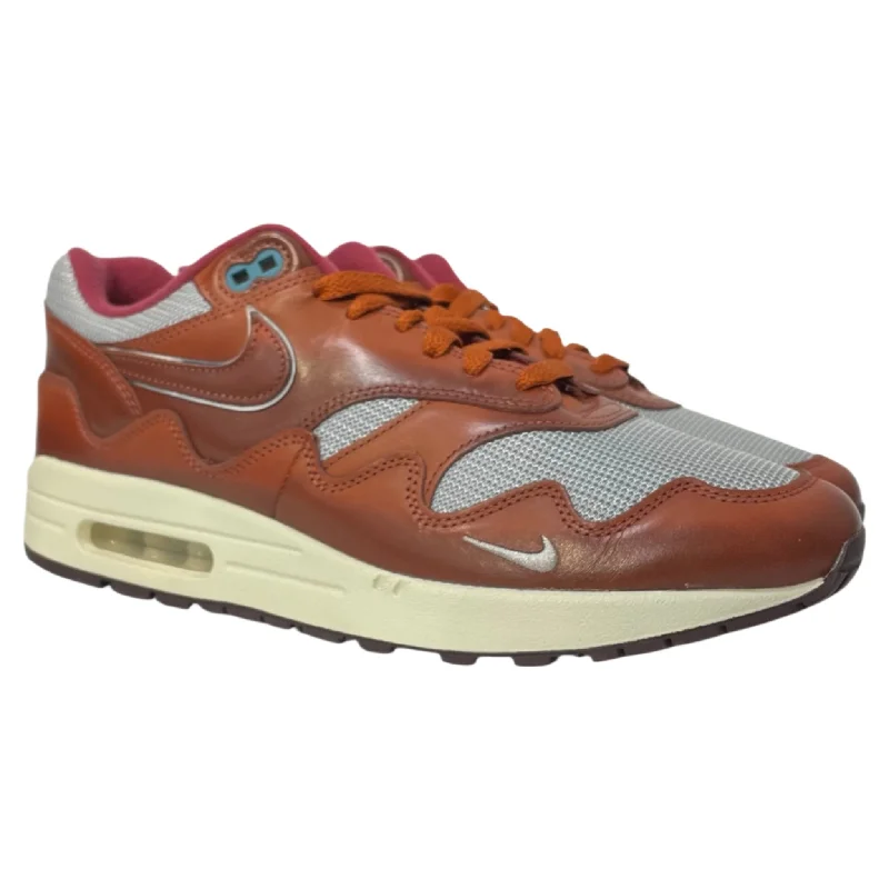 Men's Seamless Design Boots NIKE/Low-Sneakers/US 10/Border/Leather/BRW/AIRMAX X PATTA