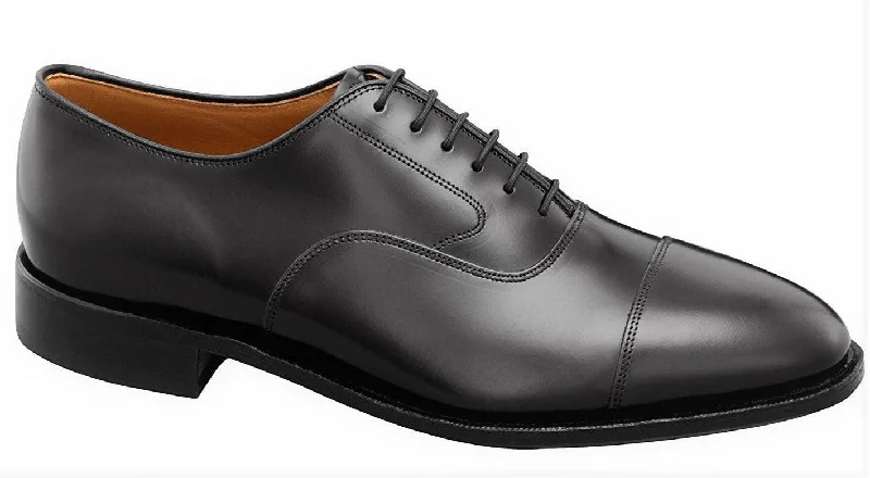 Get Stylish Shoes At Unbeatable Discounts JOHNSTON & MURPHY MEN'S MELTON CAP TOE 22-2981 BLACK CALFSKIN