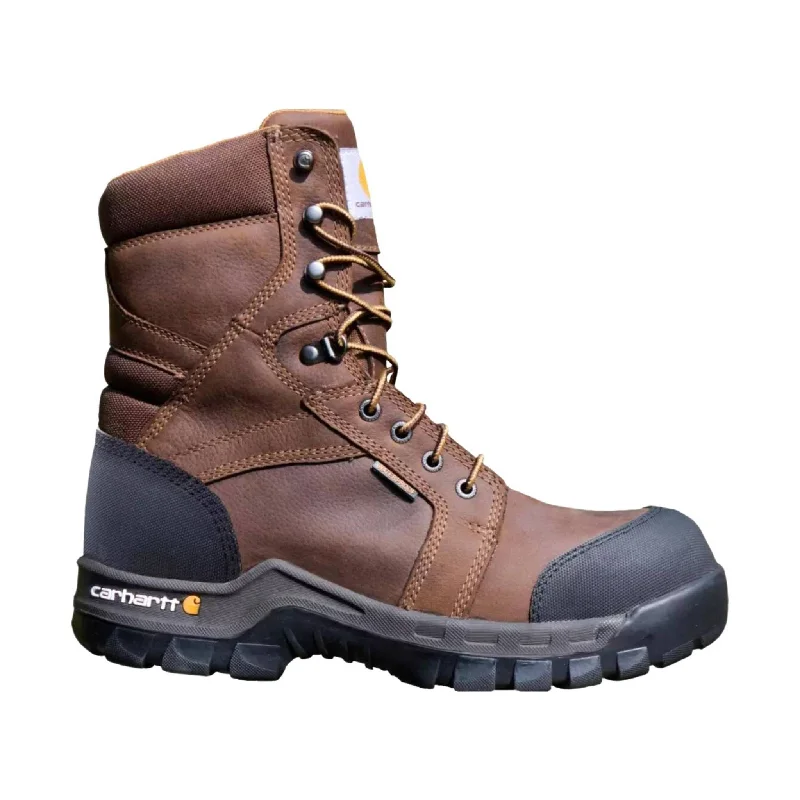 All-Season Boots For Men Carhartt Men's Rugged Flex 8-Inch Insulated Composite Toe Work Boot - Dark Brown Oil Tanned
