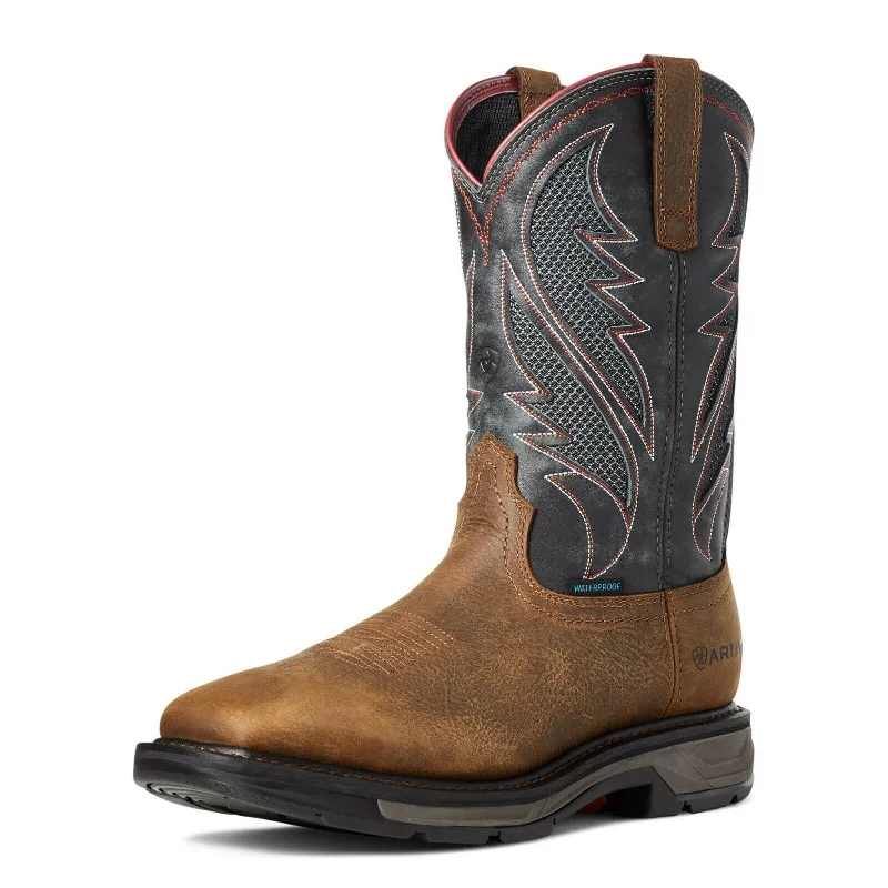 Men's Flexible Sole Boots Ariat Men's WorkHog® XT VentTEK™ H2O Rye Brown Work Boots 10035984 Men's Flexible Sole Boots Ariat Men's WorkHog® XT VentTEK™ H2O Rye Brown Work Boots 10035984