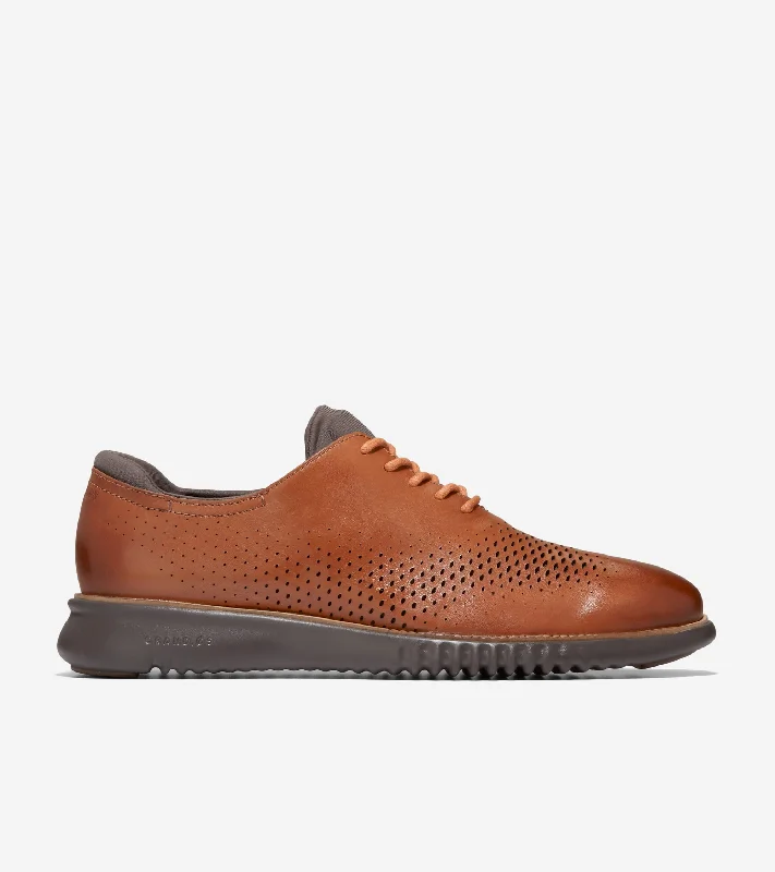 Last Chance To Grab High-Performance Shoes On Sale COLE HAAN 2.ZEROGRAND Laser Wingtip Oxford British Tan Java Men's