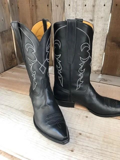 Clearance Sale On Men's Shoes Black Calf  Tres Outlaws Men's Classic Boot 4608@