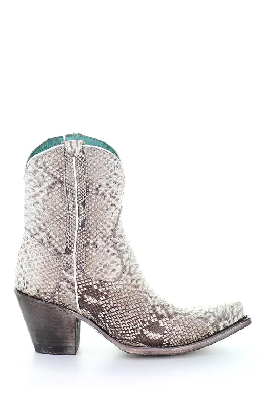 Men's Lightweight Boots Corral Womens Python Cowboy Boots Snake Natural