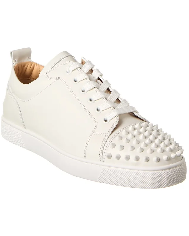 Best Deals On Comfortable Shoes Christian Louboutin Louis Junior Spikes Leather Sneaker